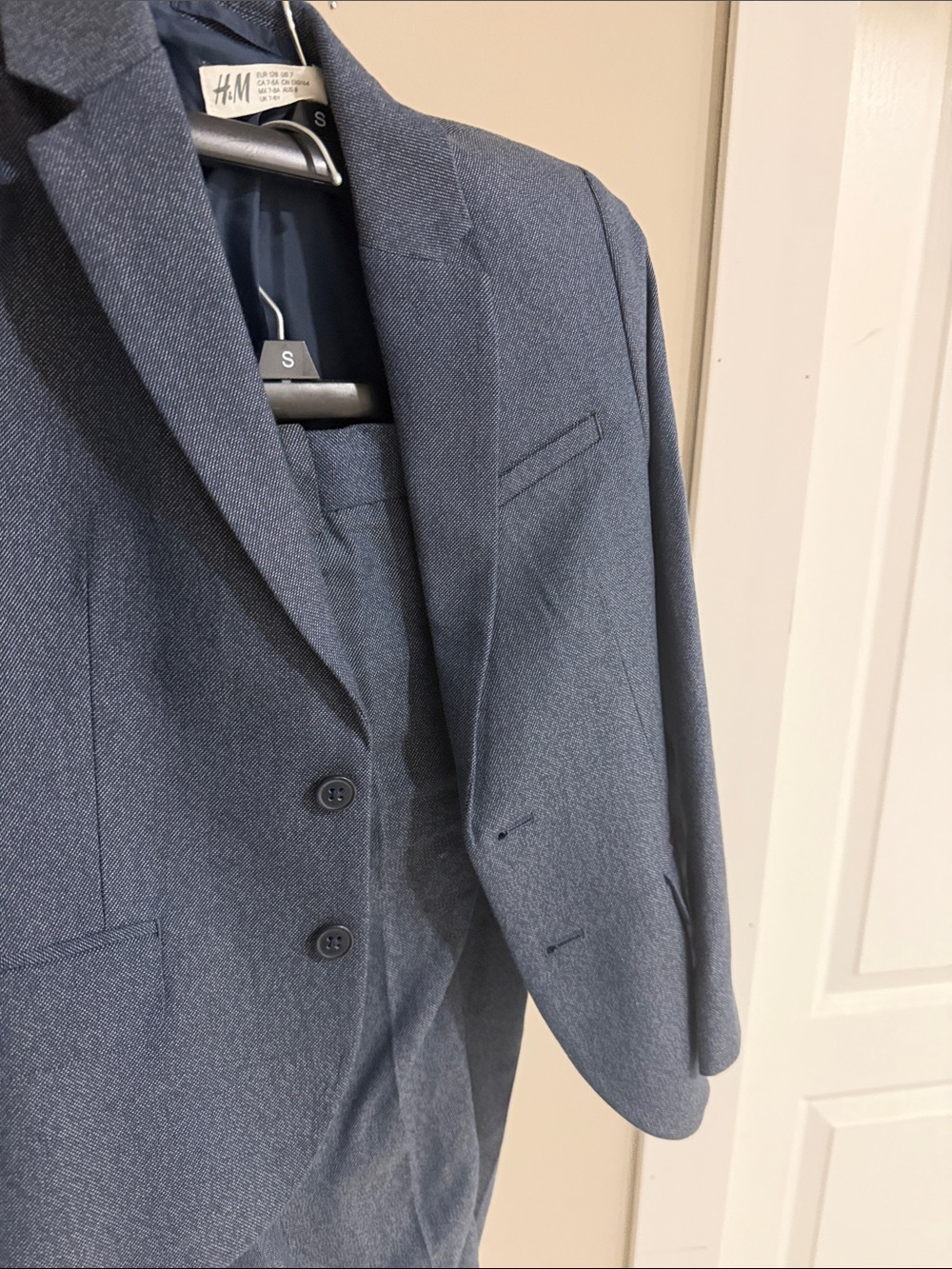 H&M Men's Slate Blue Two-Button Blazer